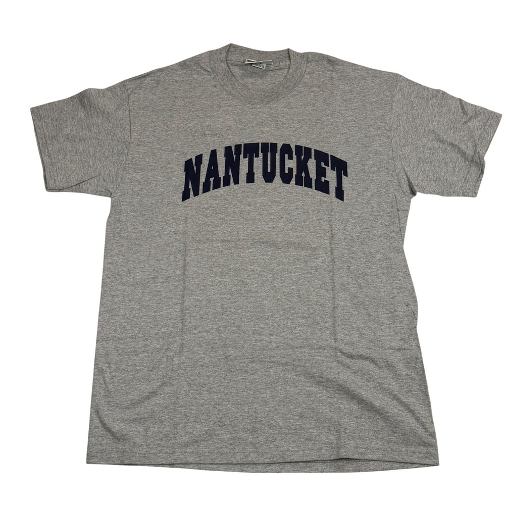 Vintage Campus Clothing Company Nantucket T Shirt Mens Medium Grey Made in USA